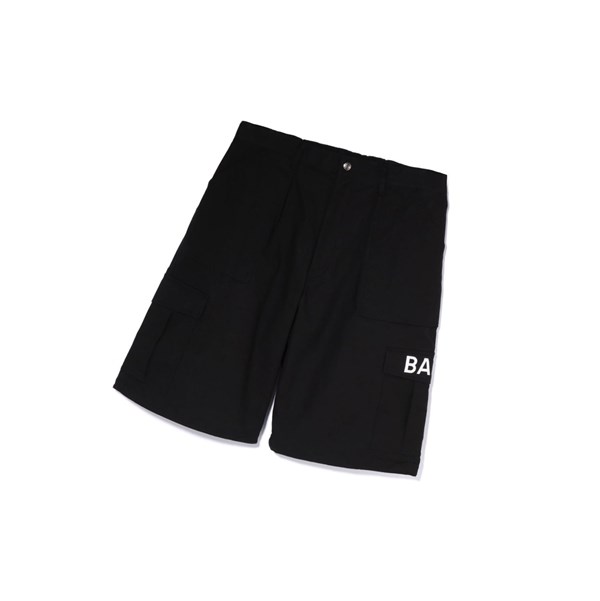 Men's A BATHING APE 6 Pocket Wide Fit Shorts Black | DBNA49523