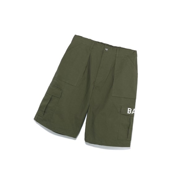 Men's A BATHING APE 6 Pocket Wide Fit Shorts Army Green | ZMEU41650