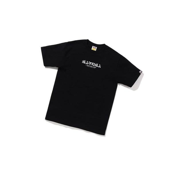 Men's A BATHING APE Abc Camo Kanji Tee Short Sleeve T Shirts Black | OSBE96278