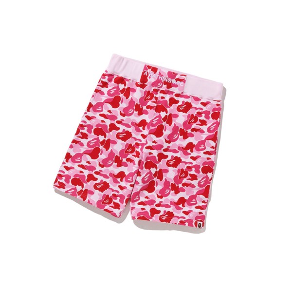 Men's A BATHING APE Abc Camo Sweat Shorts Pink | PAYM32076