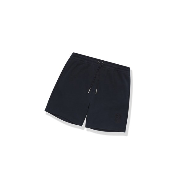 Men's A BATHING APE Ape Head Sweat Shorts Navy Blue | YHOA73254