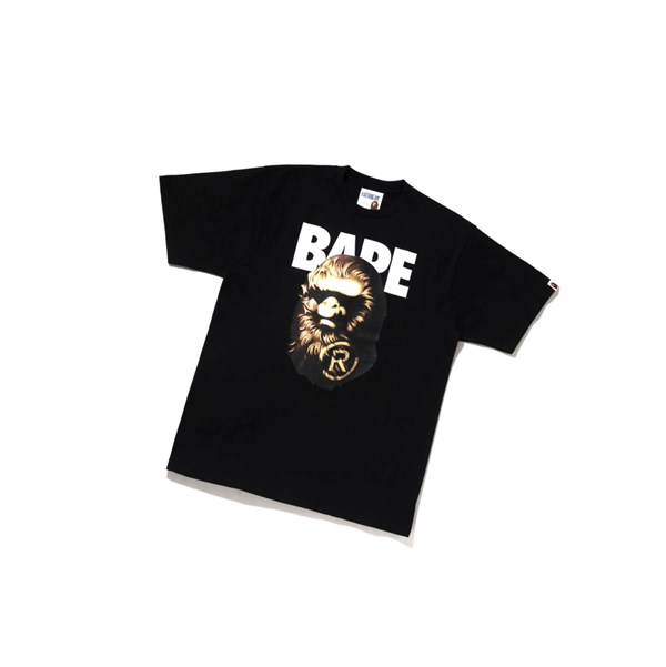 Men's A BATHING APE Ape Head Tee Short Sleeve T Shirts Black | BZOH78503