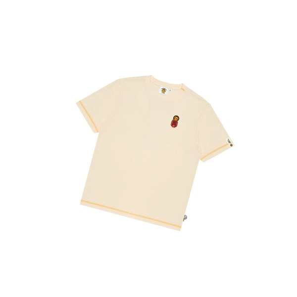 Men's A BATHING APE Baby Milo Tee Short Sleeve T Shirts White | ORIH38162