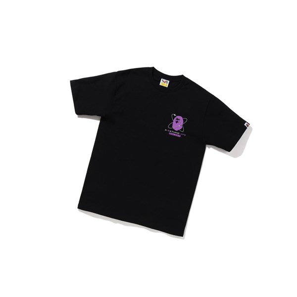 Men's A BATHING APE Bape Galaxy Ufo Tee Short Sleeve T Shirts Black | APDF04719