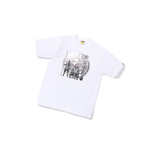 Men's A BATHING APE Bape Kabuto Tee Short Sleeve T Shirts White | GZKY42653