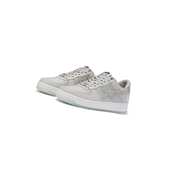 Men's A BATHING APE Bape Sta #1 M2 Low Sneakers Grey | OKQI82031