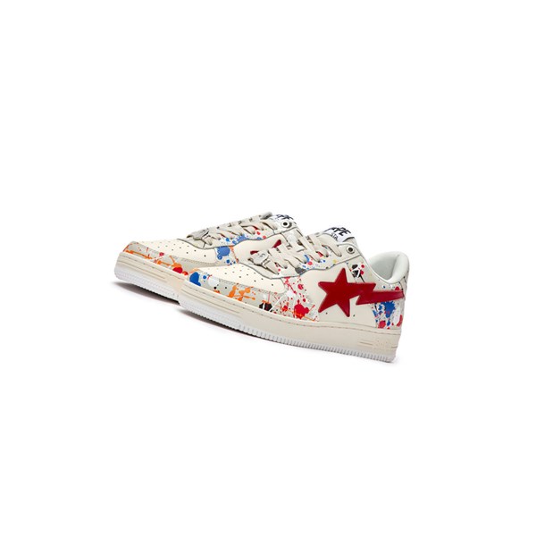 Men's A BATHING APE Bape Sta #3 M2 Low Sneakers White | JXWV78526