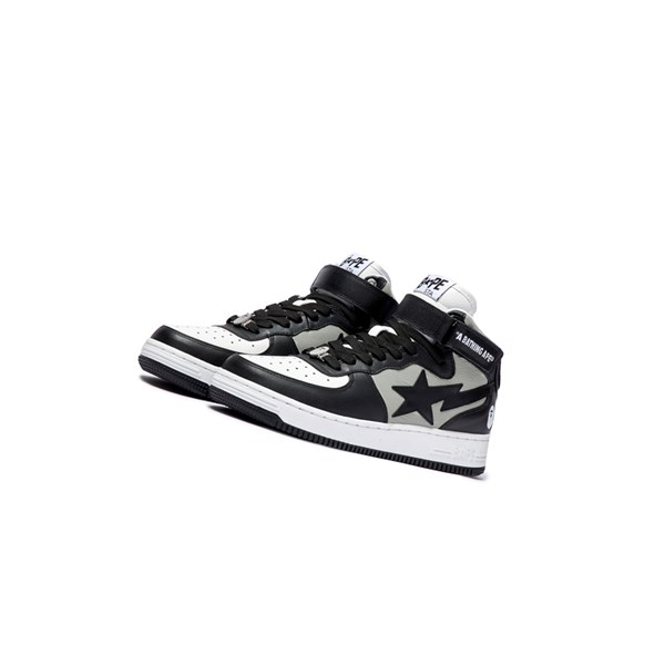 Men's A BATHING APE Bape Sta Mi #2 M2 High Sneakers Black | FSNX07689