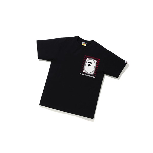 Men's A BATHING APE Bape Time To Sleep Tee Short Sleeve T Shirts Black | CZPV51943