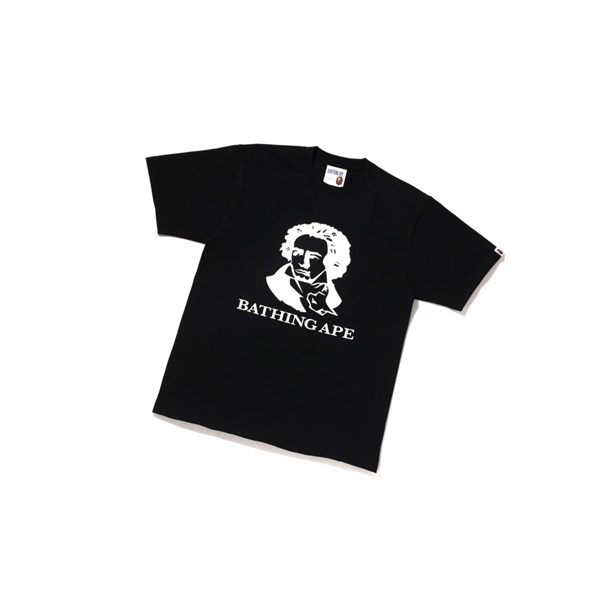 Men's A BATHING APE Bathing Ape Tee Short Sleeve T Shirts Black | FTMN08123