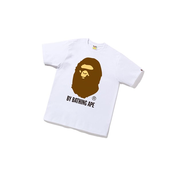 Men's A BATHING APE By Bathing Ape Tee Short Sleeve T Shirts White | GPCO13697