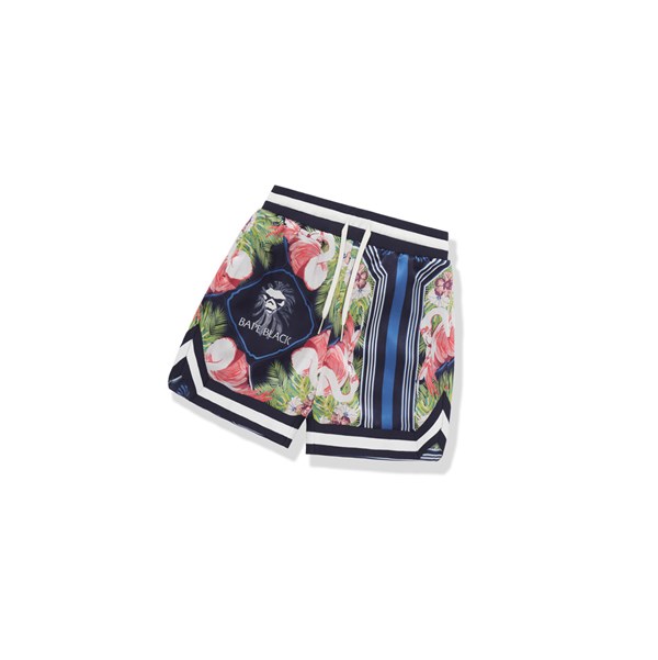 Men's A BATHING APE Floral Print Ape Head Shorts Blue | FWYP42396