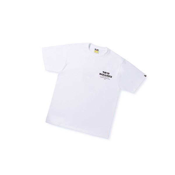 Men's A BATHING APE Japan Culture Kanji Ape Head Tee Short Sleeve T Shirts White | JXZA30215