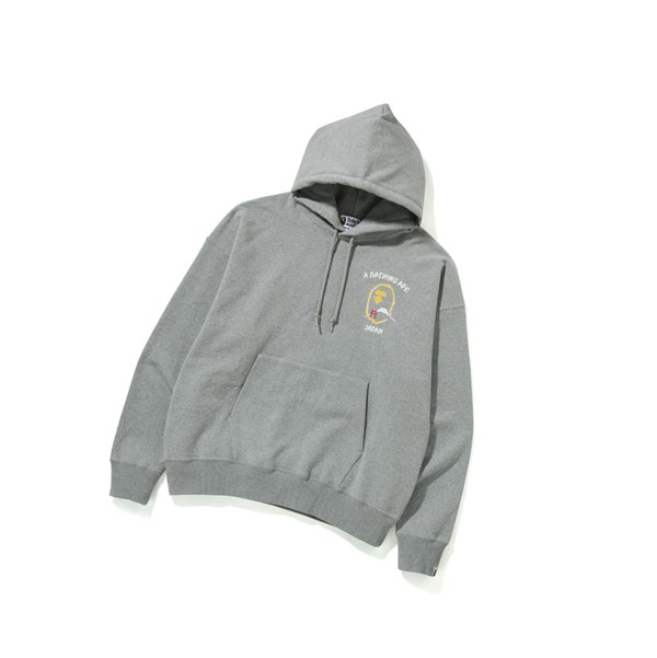 Men's A BATHING APE Japan Loose Fit Pullover Hoodie Grey | IPKD81259