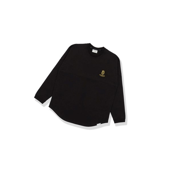 Men's A BATHING APE Logo Print Long Sleeve Tee Long Sleeve T Shirts Black | GEMY78560