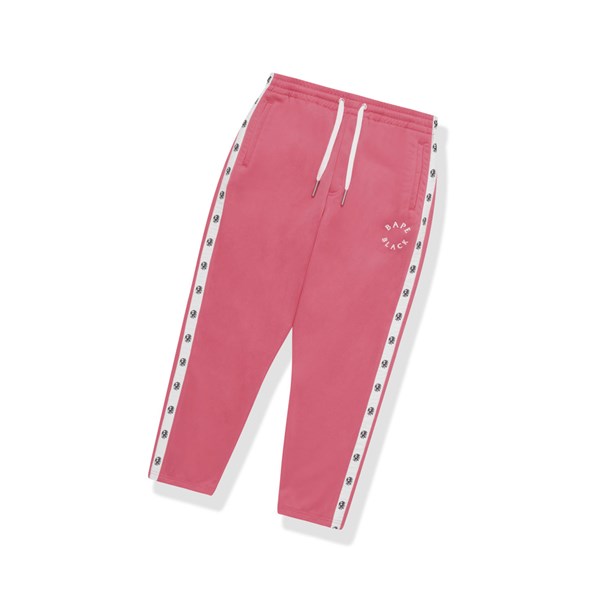 Men's A BATHING APE Logo Track Long Pants Pink | SDCV24659