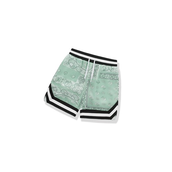 Men's A BATHING APE Paisley Print Shorts Light Green | XBST91408