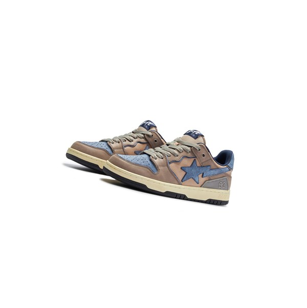 Men's A BATHING APE Sk8 Sta #3 M1 Low Sneakers Grey | ABYN70951