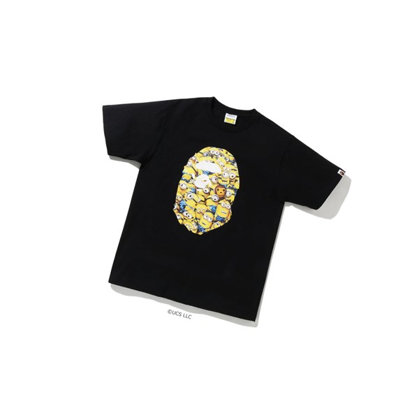 Men's A BATHING APE X Minions Tee09 Short Sleeve T Shirts Black | OZPE29748