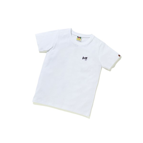 Women's A BATHING APE Bape Sta Logo One Point Tee Short Sleeve T Shirts White | KVCM21793