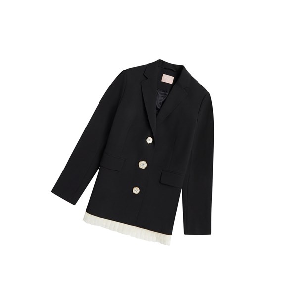 Women's A BATHING APE Buttoned Blazer Blazer Blazer Black | CXEJ82674