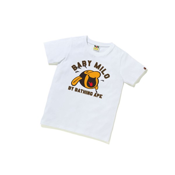 Women's A BATHING APE Classic Baby Milo Tee #1 Short Sleeve T Shirts White | DXOG96571