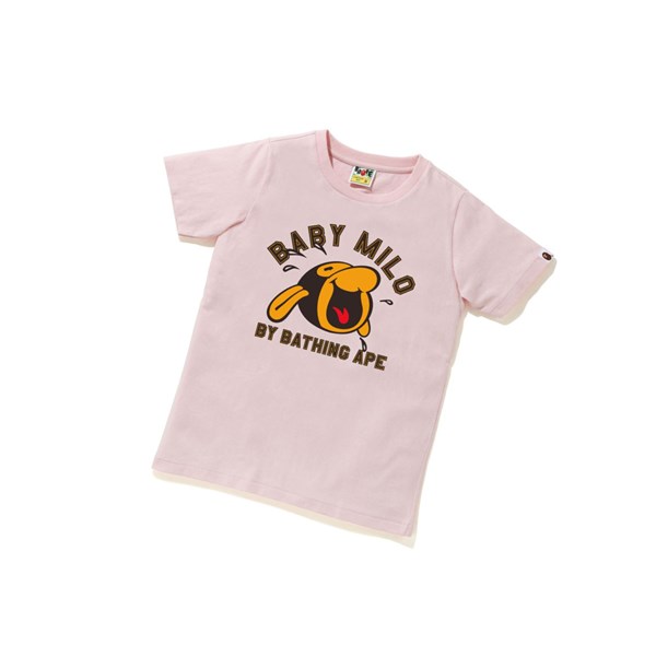 Women's A BATHING APE Classic Baby Milo Tee #1 Short Sleeve T Shirts Pink | HBSE03174