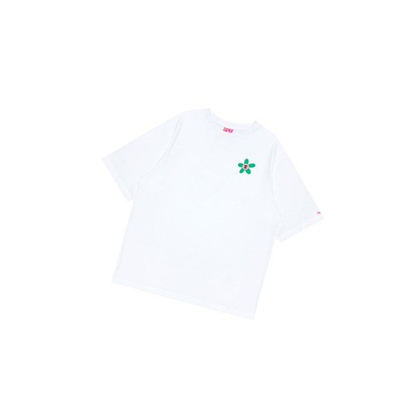 Women's A BATHING APE Classic Tee Short Sleeve T Shirts Bleached White | FGOH94617