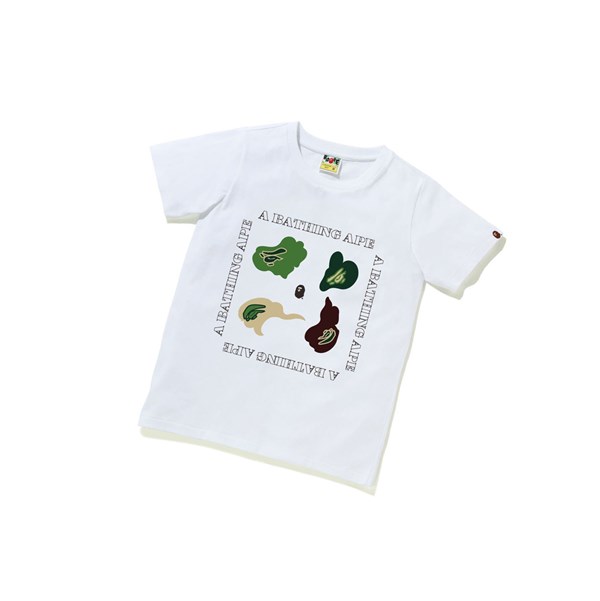 Women's A BATHING APE Def Camo Tee Short Sleeve T Shirts White | GLNC73289