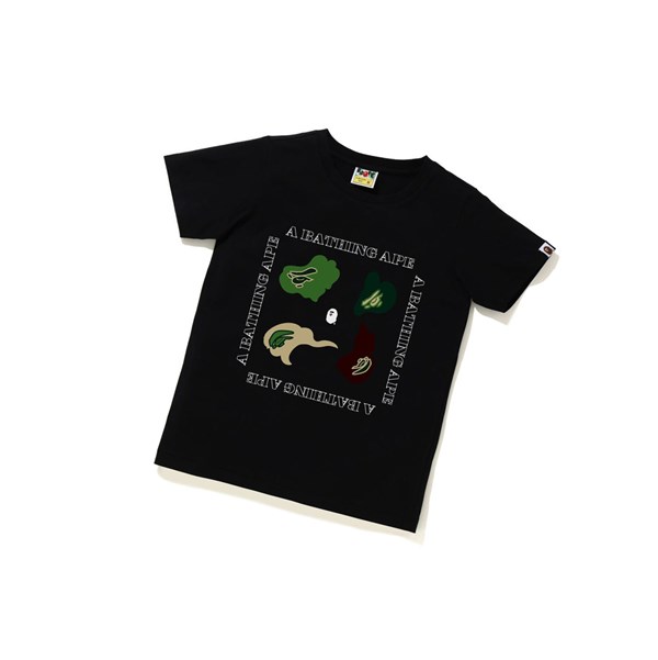 Women's A BATHING APE Def Camo Tee Short Sleeve T Shirts Black | TURM05426