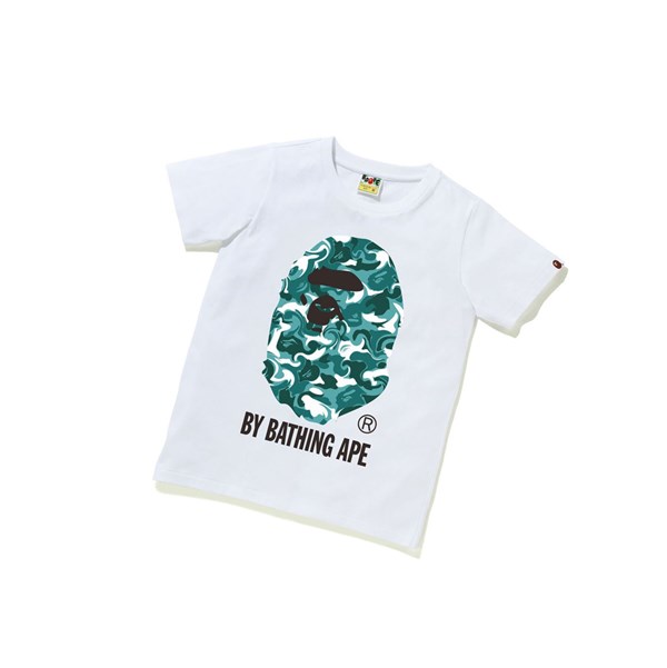 Women's A BATHING APE Marble Camo Tee Short Sleeve T Shirts White | ABTE34751