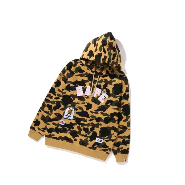 Women's A BATHING APE Multi Label 1st Camo Oversized Hoodie Yellow | ZUTX04382