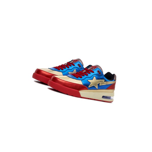 Women's A BATHING APE Road Sta Mid Sneakers Blue | JQHZ92037