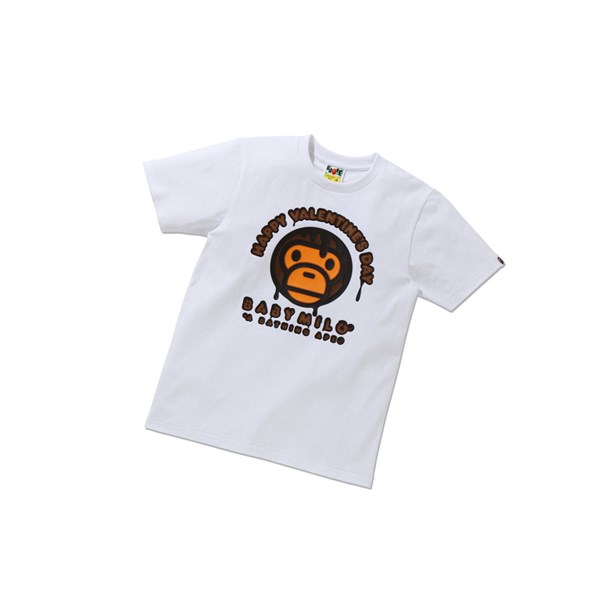 Women's A BATHING APE Valentine Chocolate Baby Tee Short Sleeve T Shirts White | AGHS81356