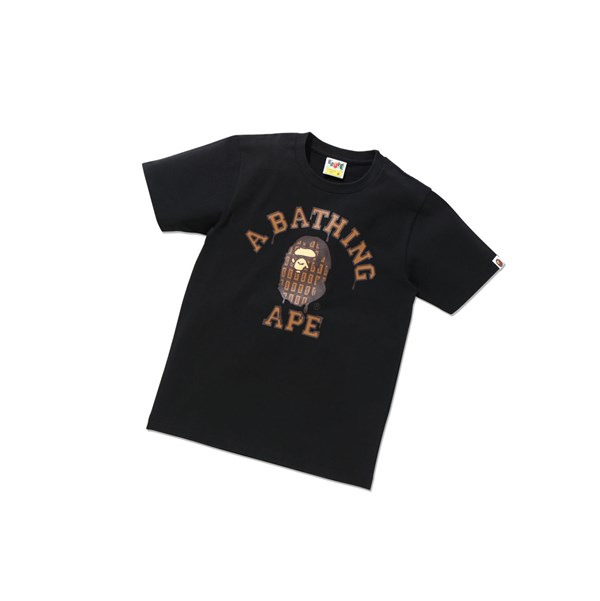 Women's A BATHING APE Valentine Chocolate Ape Head Tee Short Sleeve T Shirts Black | CMOK75064