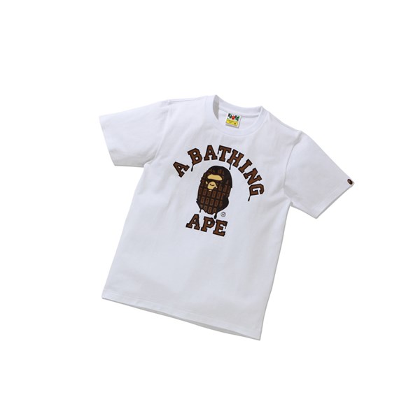 Women's A BATHING APE Valentine Chocolate Ape Head Tee Short Sleeve T Shirts White | IDMC41375