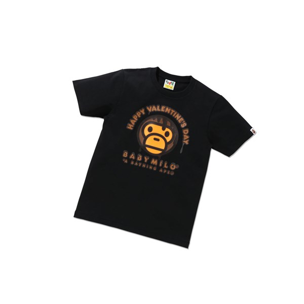 Women's A BATHING APE Valentine Chocolate Baby Tee Short Sleeve T Shirts Black | XPJM93127