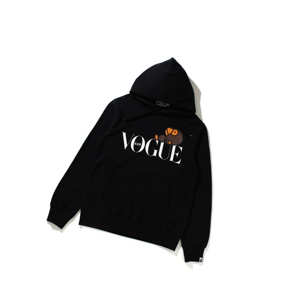 Women's A BATHING APE X Vogue Milo Pullover Hoodie Black | HFCZ36740