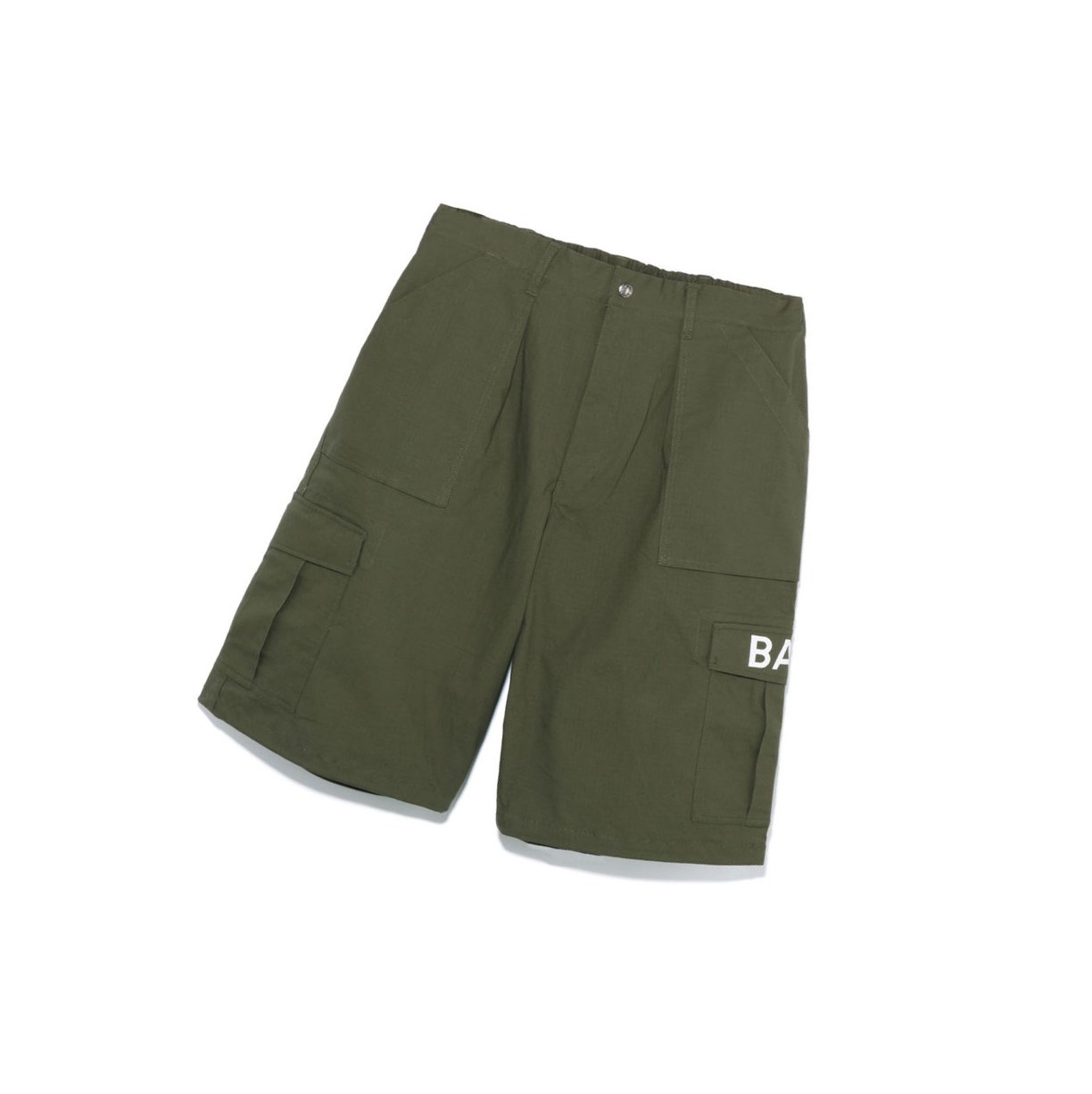 Men\'s A BATHING APE 6 Pocket Wide Fit Shorts Army Green | ZMEU41650