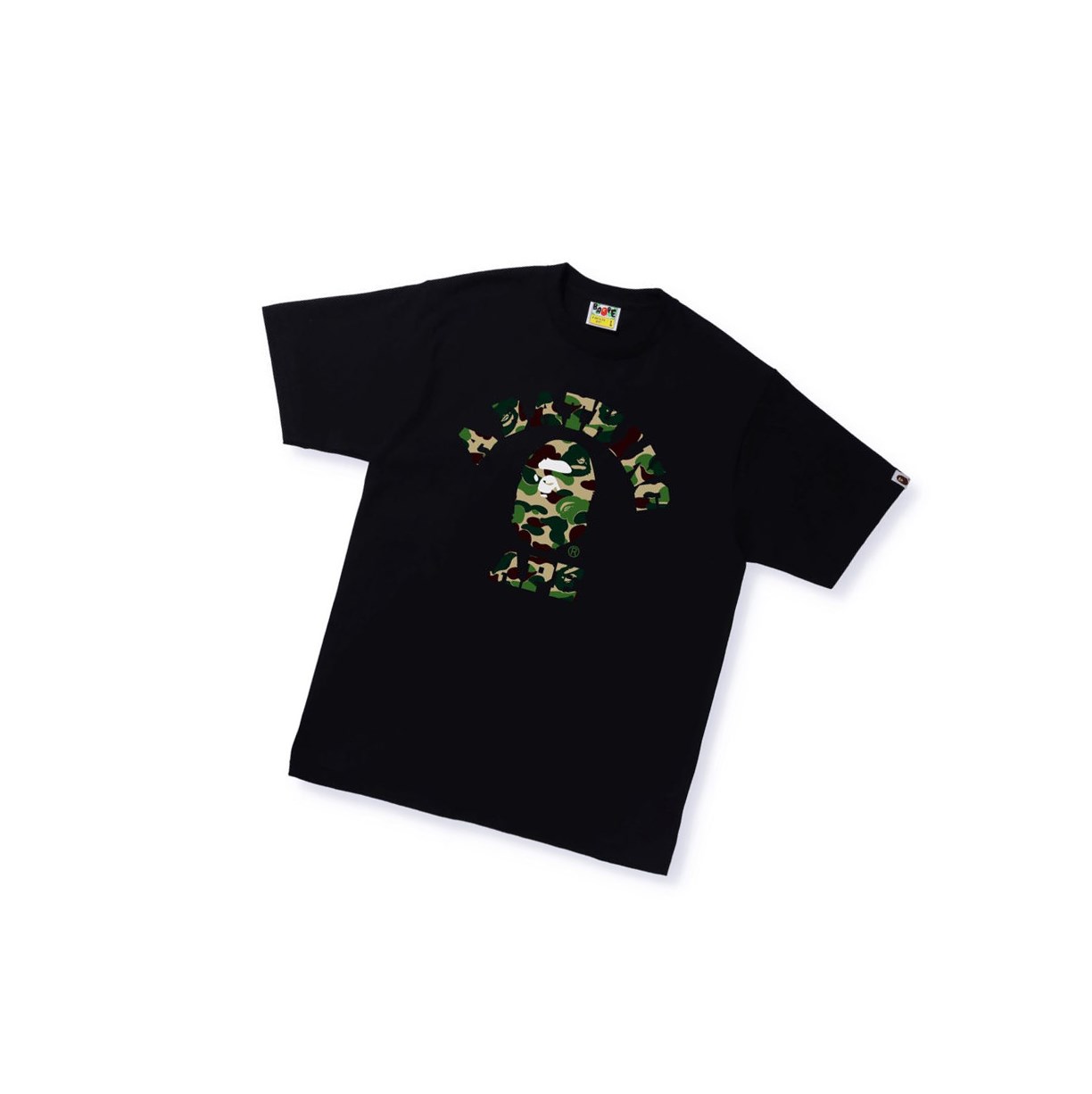 Men\'s A BATHING APE Abc Camo College Tee Short Sleeve T Shirts Black | TNWQ36097