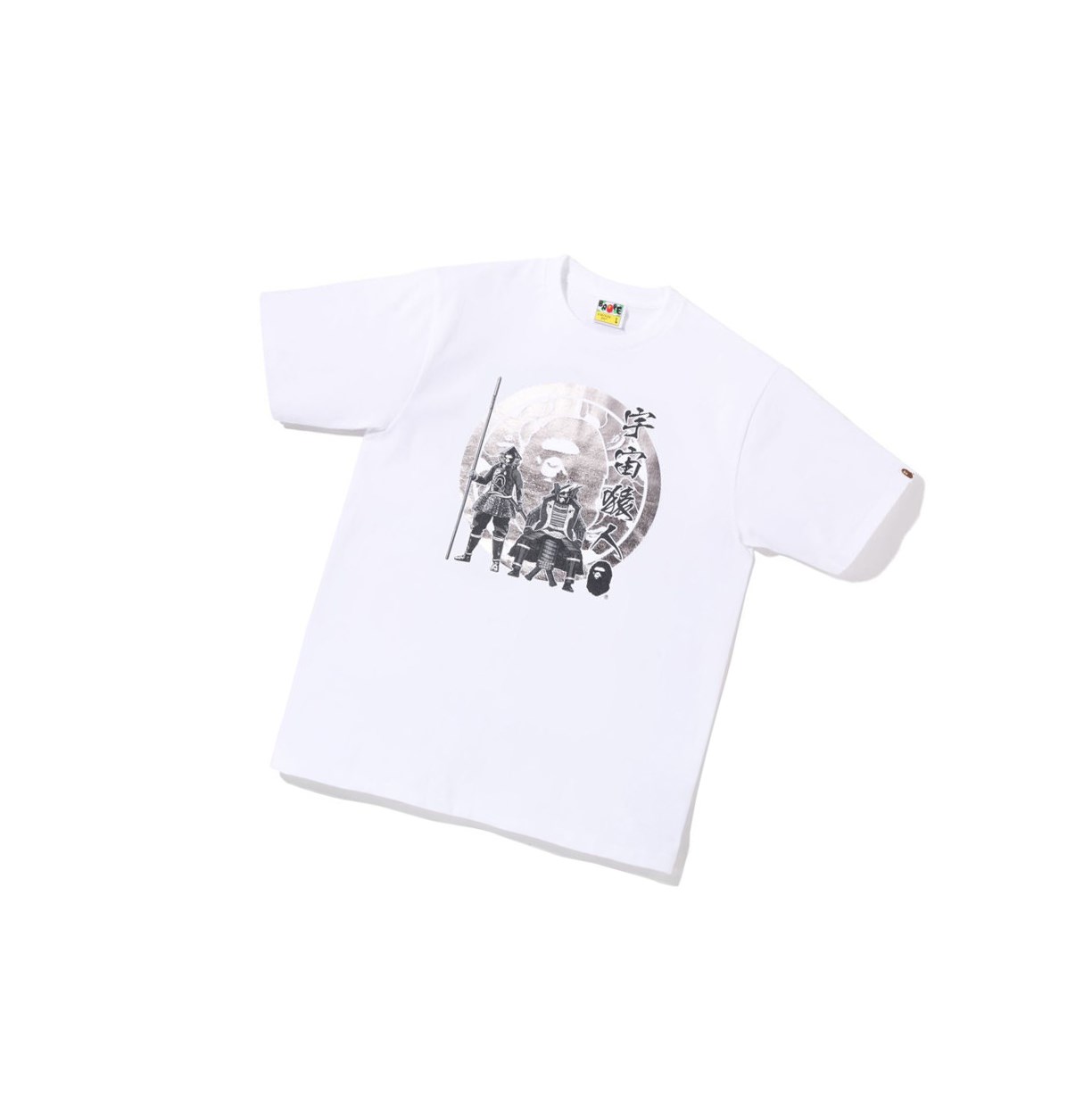 Men\'s A BATHING APE Bape Kabuto Tee Short Sleeve T Shirts White | GZKY42653