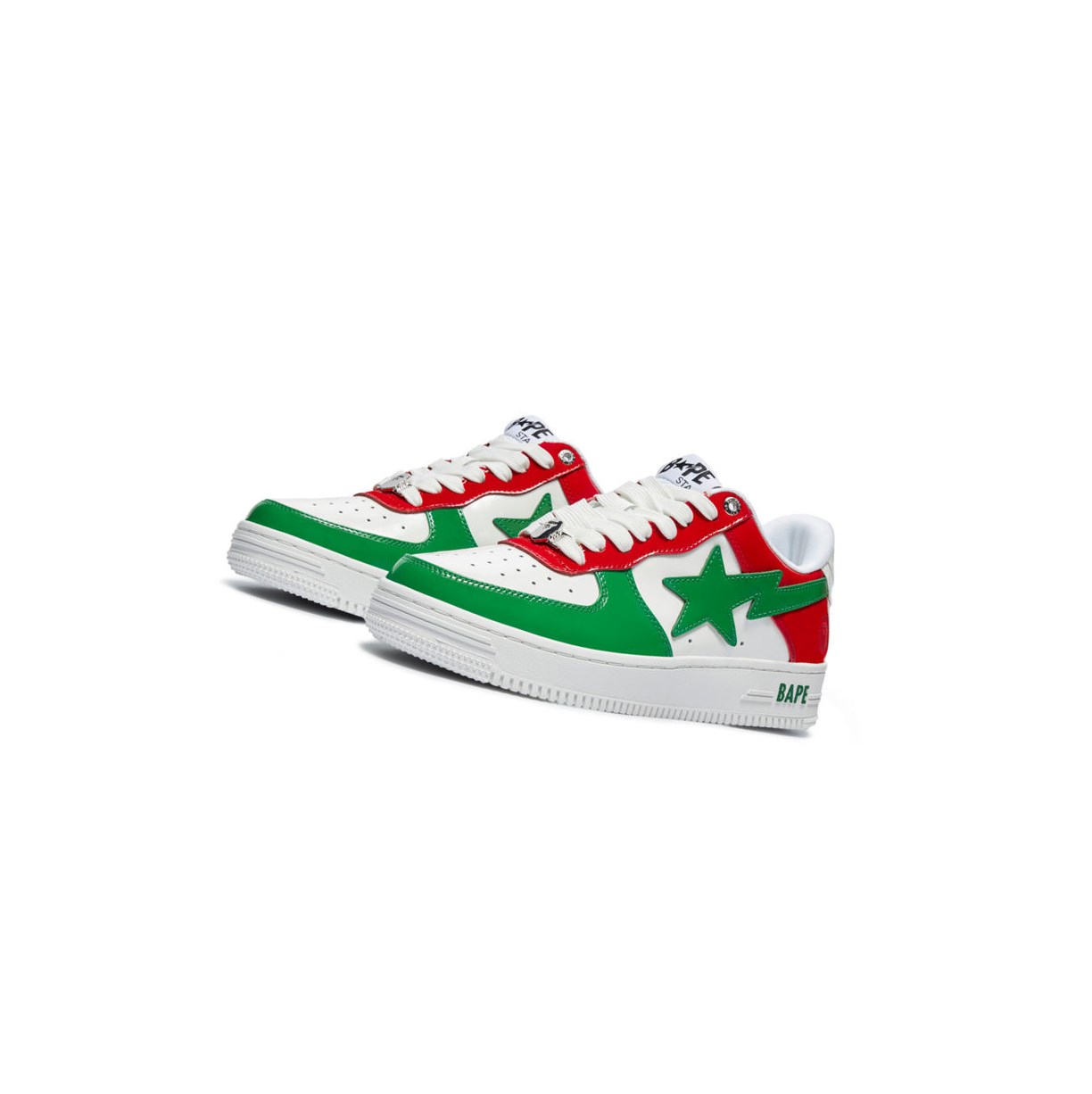 Men\'s A BATHING APE Bape Sta M1 Low Sneakers Autumn Green | KMTY68539