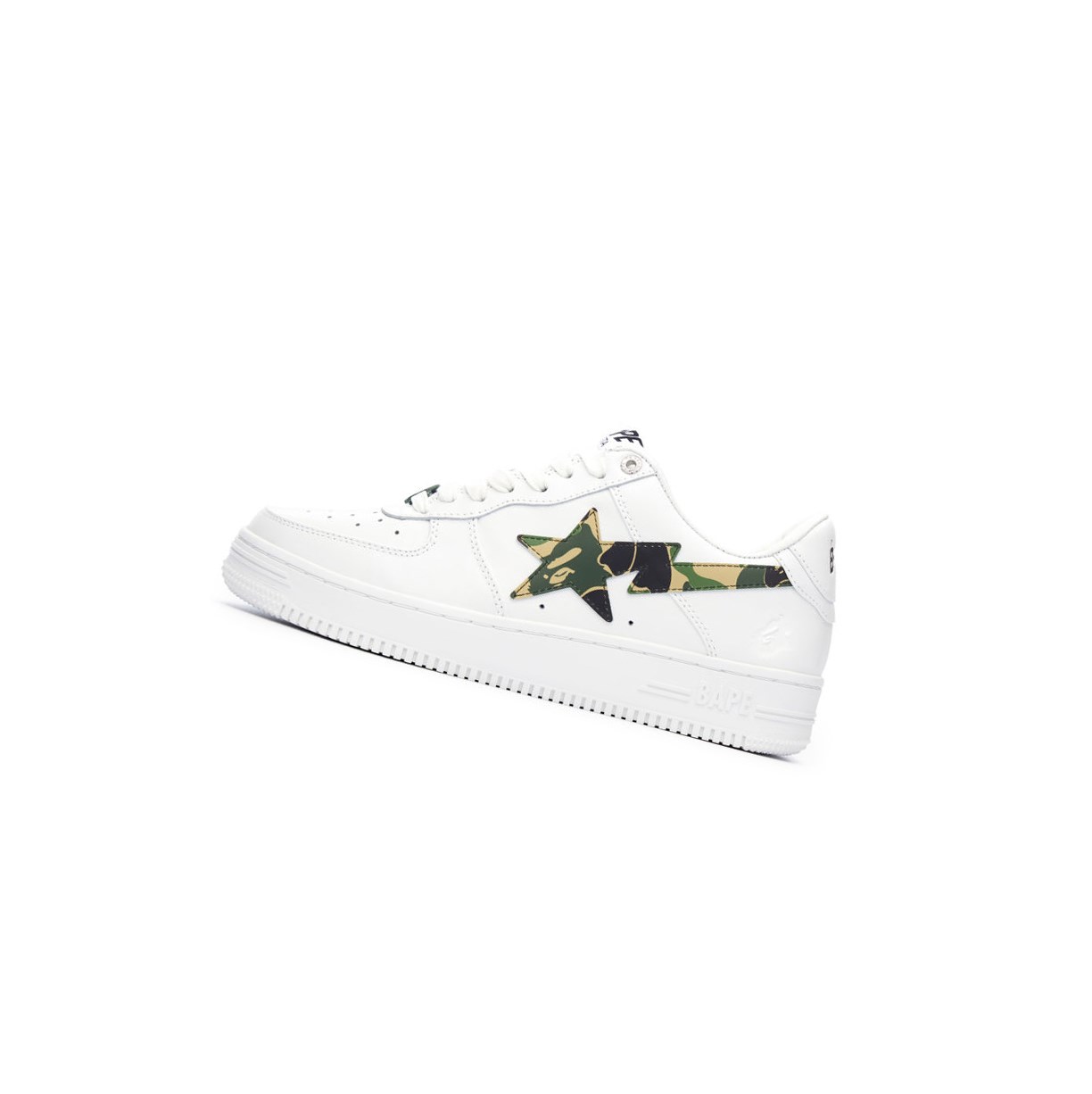 Men's A BATHING APE Bape Sta™ White / Abc Camo Low Sneakers Army Green | GNUW60784