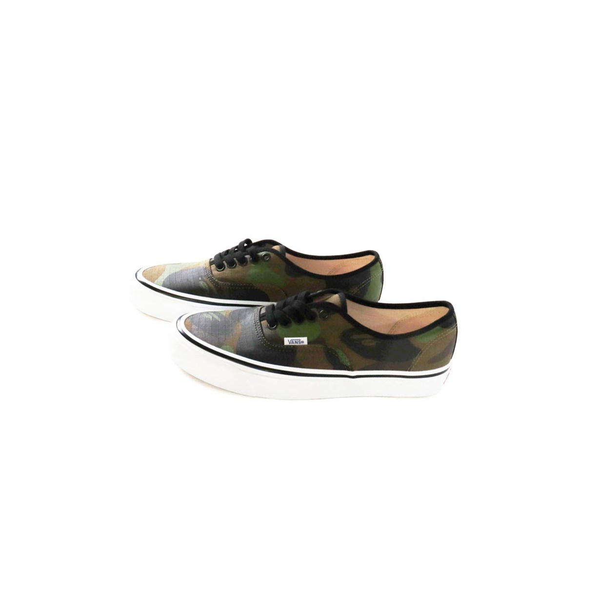 Men\'s A BATHING APE Bape X Vans 1st Camo Authentic Low Sneakers Army Green | MXOR27643