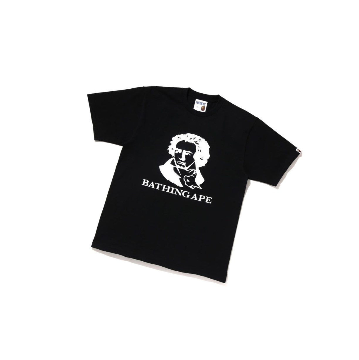 Men\'s A BATHING APE Bathing Ape Tee Short Sleeve T Shirts Black | FTMN08123