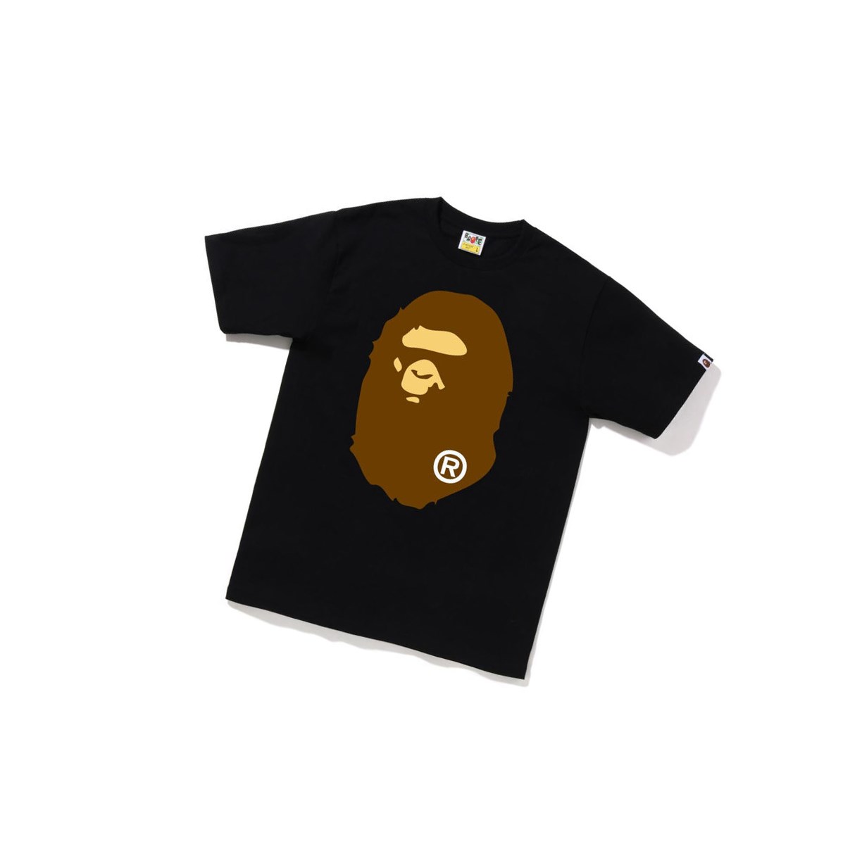 Men\'s A BATHING APE Big Ape Head Tee Short Sleeve T Shirts Black | XLMF71803