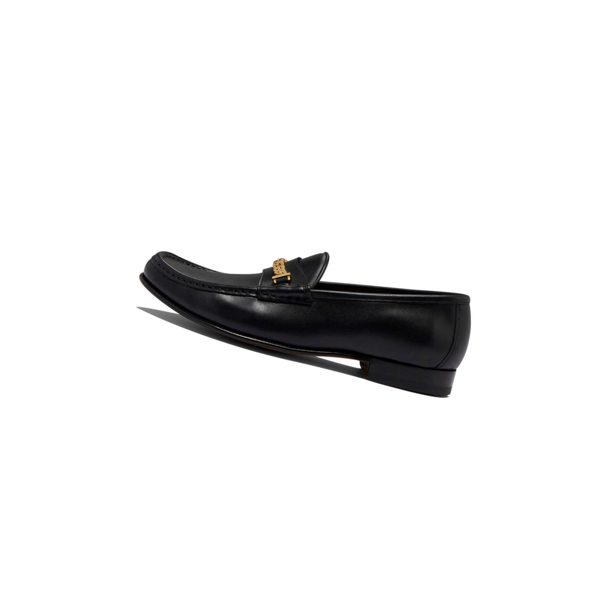 Men's A BATHING APE Gold Chained Loafers & Moccasins Loafers Black | MXZP20451