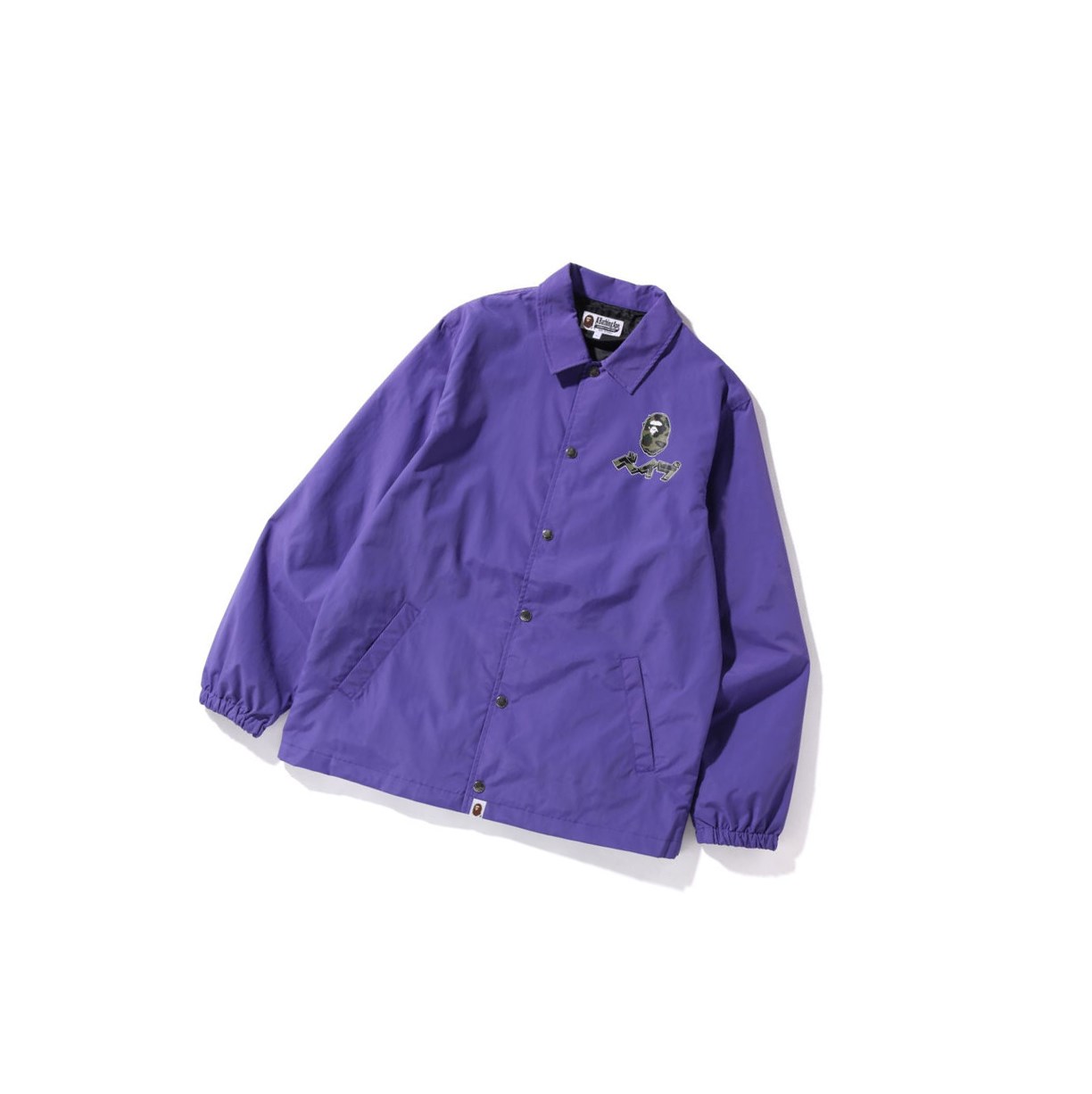 Men\'s A BATHING APE Harajuku Coach Jackets Purple | GBPE54937