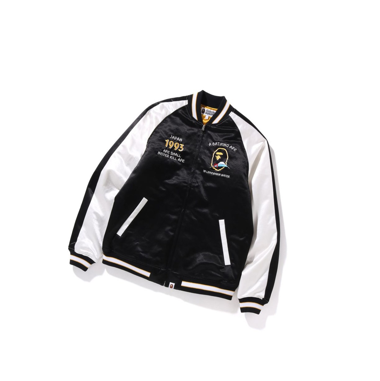 Men\'s A BATHING APE Japan Souvenir Jackets Black | IXEL14267