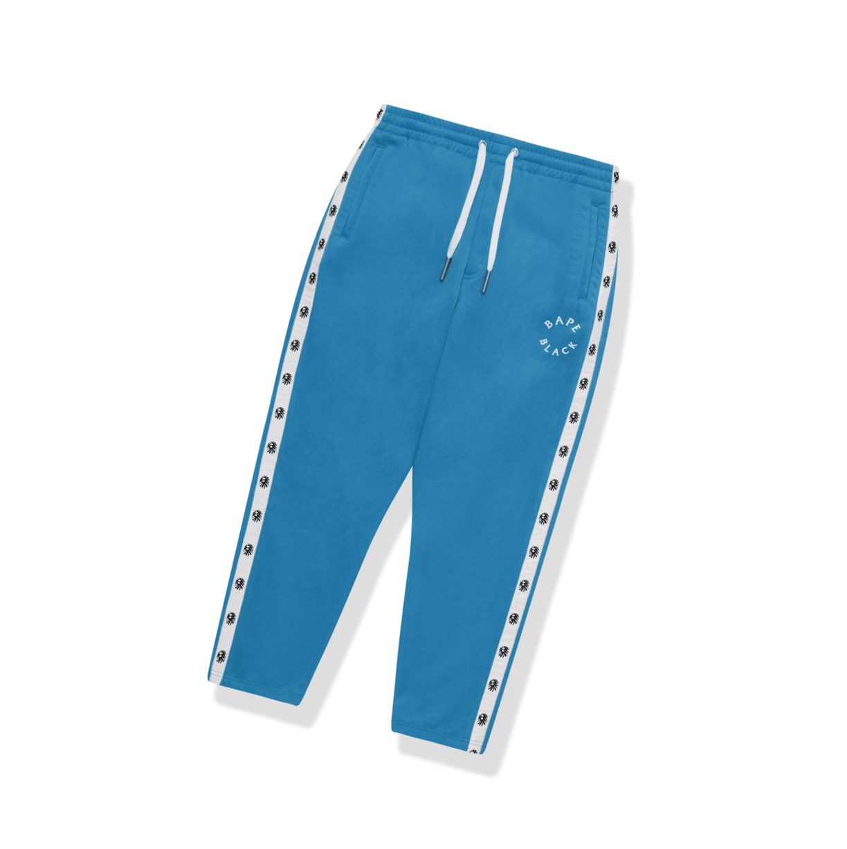 Men\'s A BATHING APE Logo Track Long Pants Blue | JTRN03295